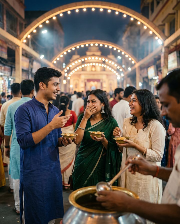 Phuchka between pandals
